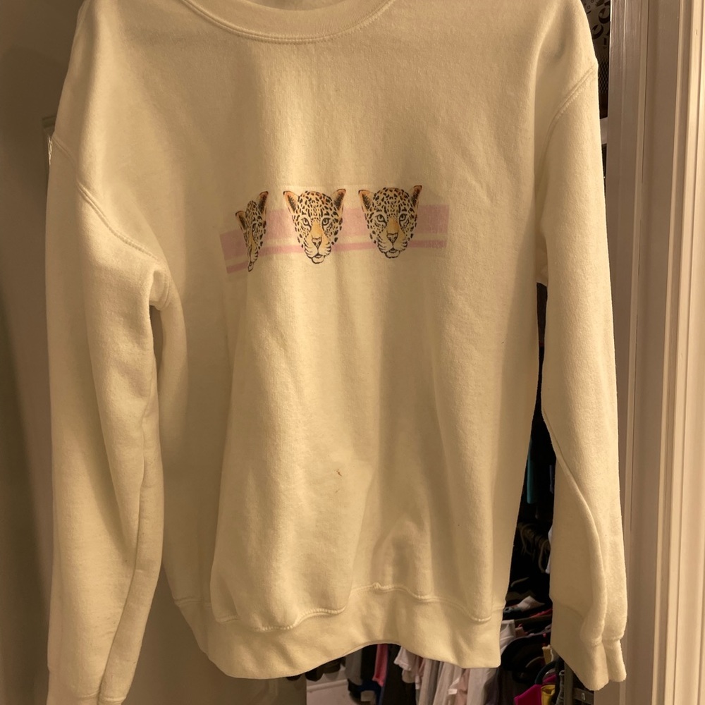 Custom leopard printed sweatshirt